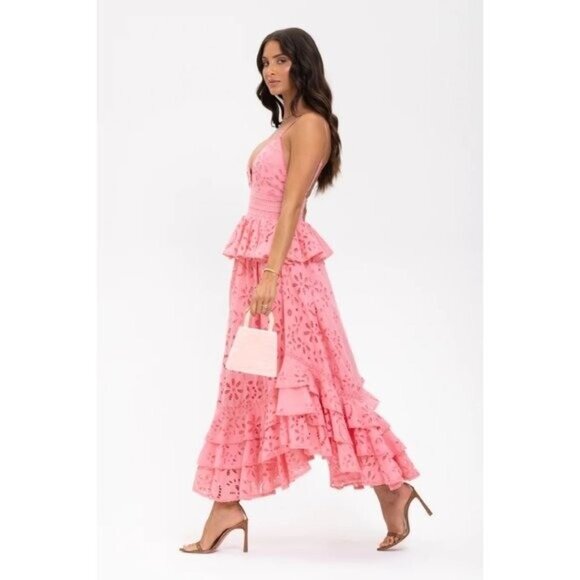 Rococo Sand Moss Tiered Fit & Flare Maxi Dress - Picture 3 of 10